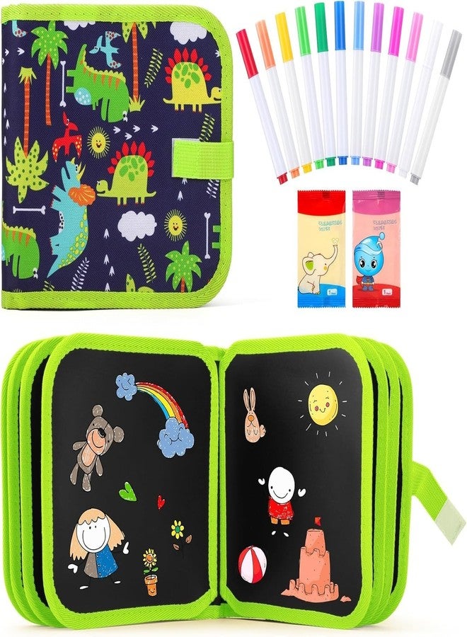 Finalize Erasable Book Doodle Set for Kids,Magic Drawing Book for Kids,Reusable Drawing Book,Watercolor Pens, Page Drawing,Road Trip Car Game Writing Painting Set - Boys and Girls (New Erasable Book) - Image 5